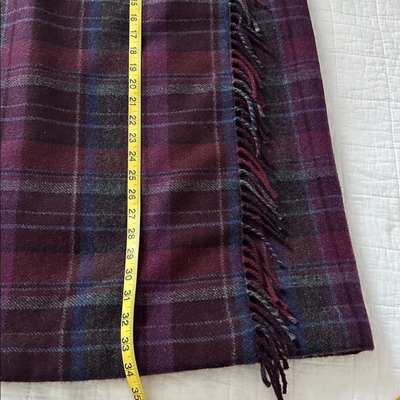 Vintage Talbots Women’s Wool Plaid Skirt Made in Hong Kong Italian Fabric Sz.12 - Picture 9 of 10